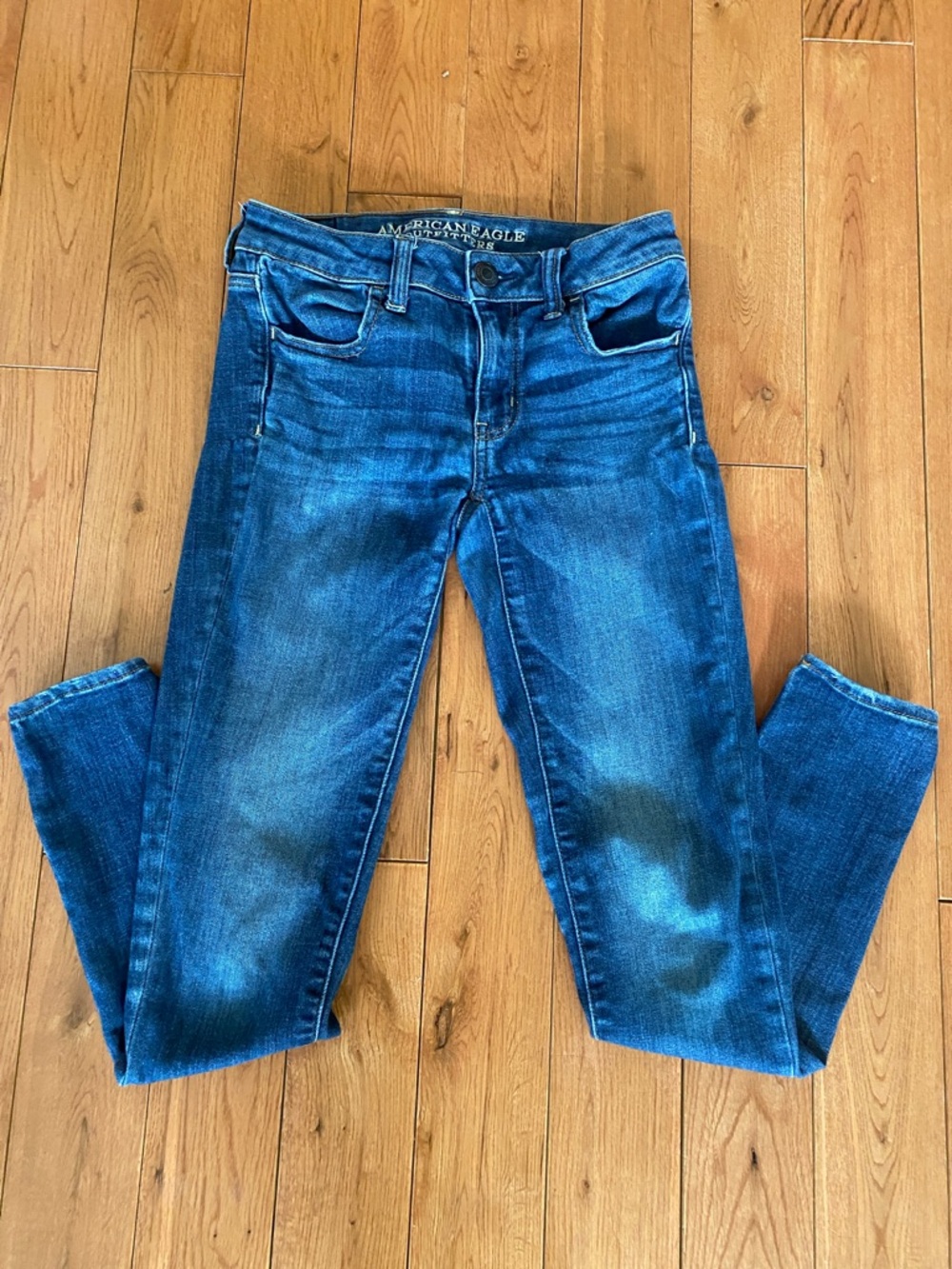 American Eagle Outfitters Women's Skinny Jeans - Dark Blue Wash